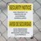 Signmission Electronic Surveillance Bilingual OSHA Security Notice Sign, Plastic, 7in W x 10in L, 2PK OS-2PACK-SN-P-710-L-11532 - alternate 5